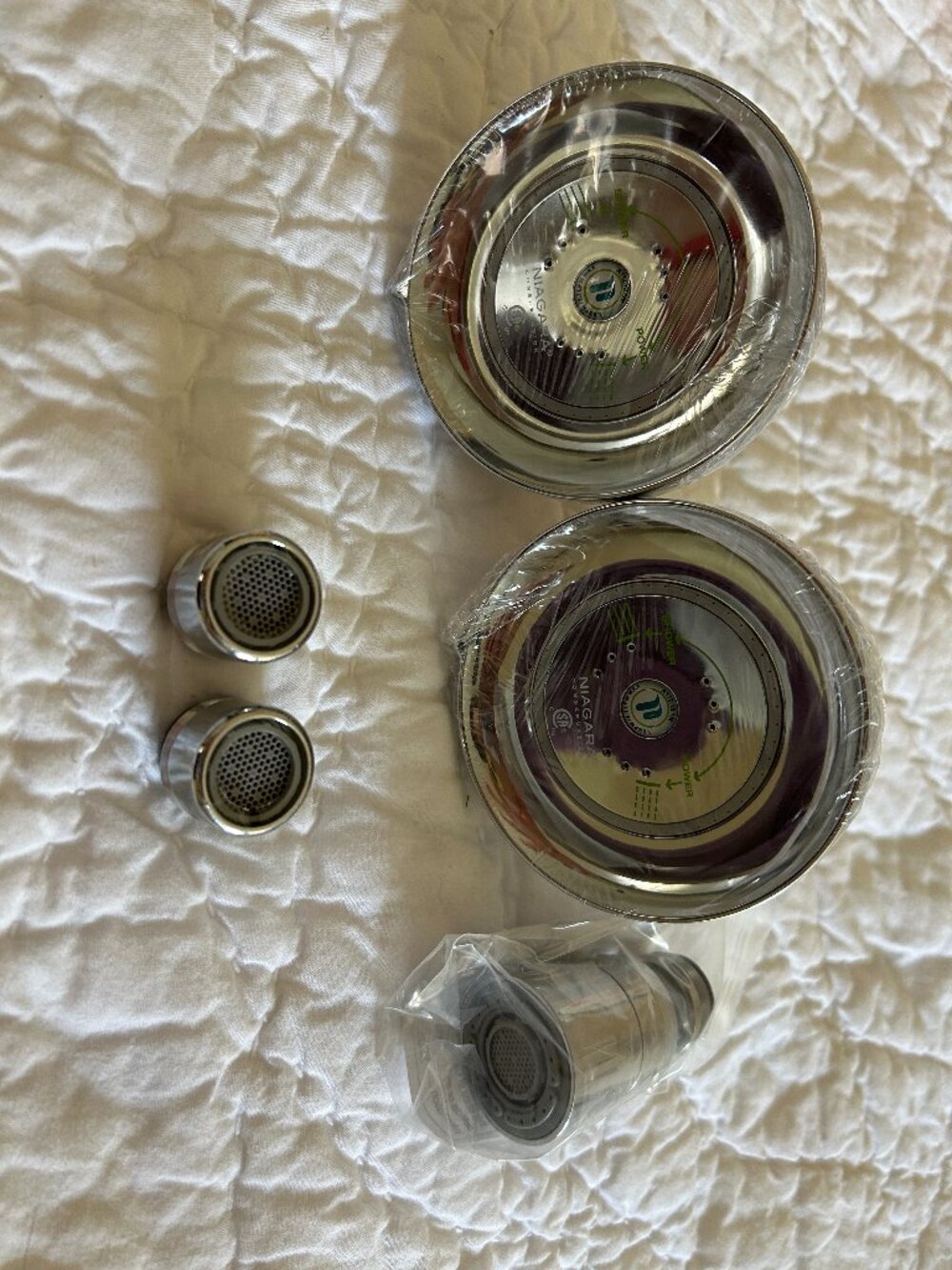 5 Pack Niagara Conservation WaterSense Shower Heads Faucet Caps Bathroom Kitchen